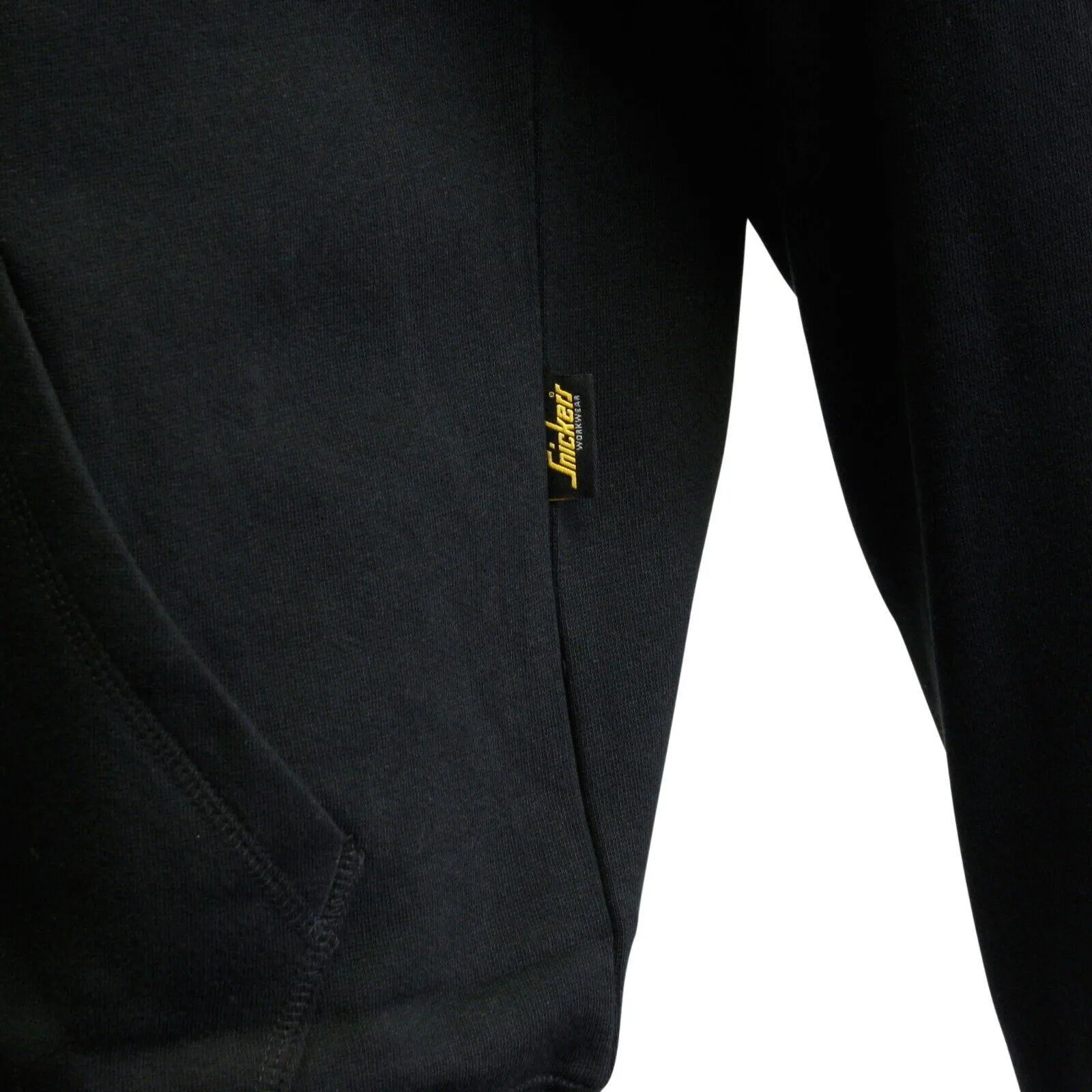 Snickers Workwear Men's Black Yellow Logo Pull Over Hoodie