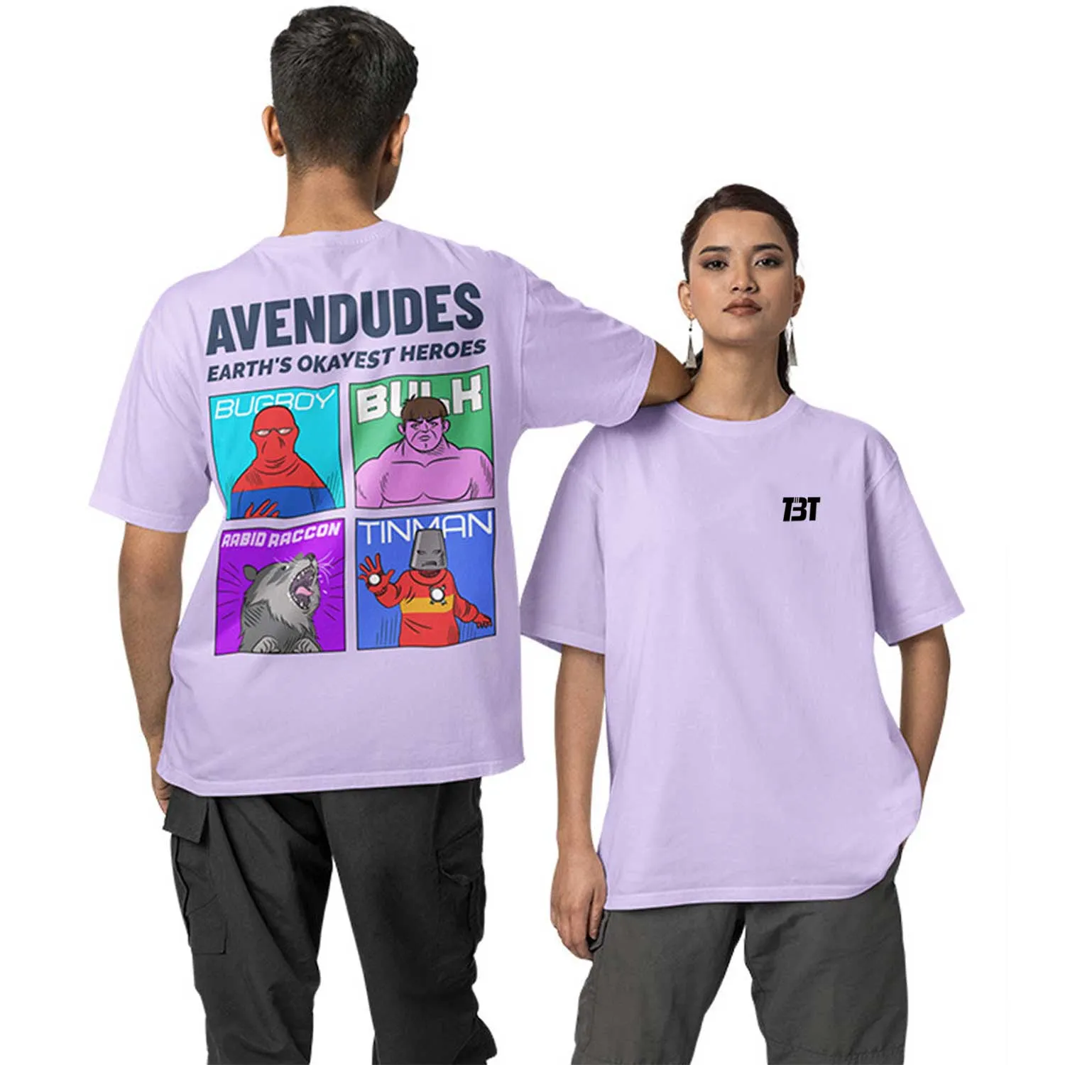 Superheroes Oversized T shirt - Avendudes