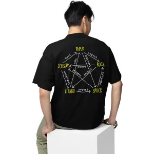 The Big Bang Theory Oversized T shirt - Rock Paper Scissors