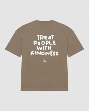 TREAT PEOPLE WITH KINDNESS T-SHIRT IN DRIFTWOOD