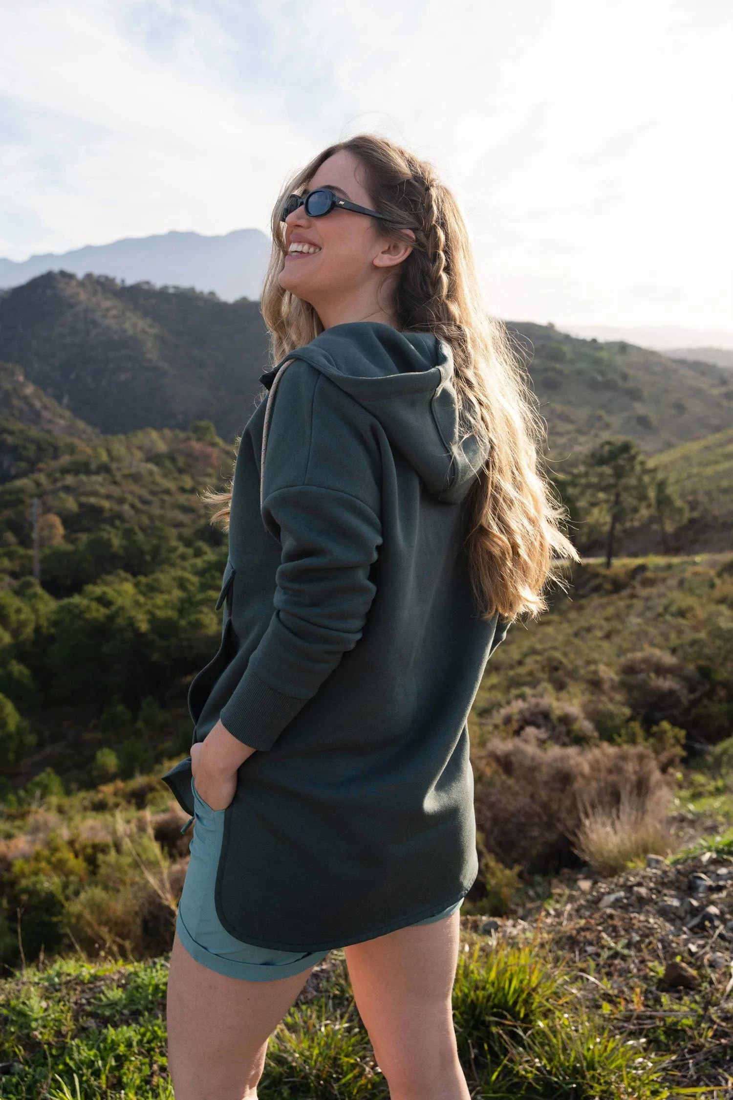 Wild Longline Hoodie - Laurel