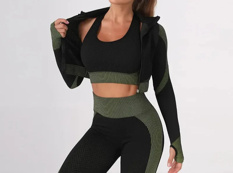 Women's 3-Piece Seamless Activewear Set