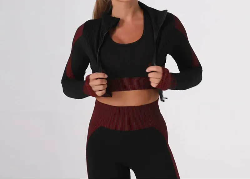 Women's 3-Piece Seamless Activewear Set