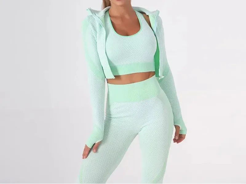 Women's 3-Piece Seamless Activewear Set