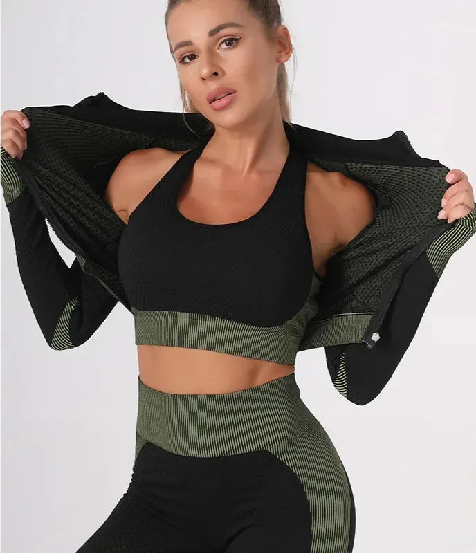 Women's 3-Piece Seamless Activewear Set
